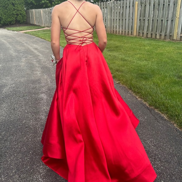 Sherri Hill Red Gown 53661 - Picture 6 of 6